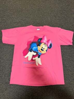 Vintage Y2K Disney Dreams Florida Minnie Mouse Pop Out Graphic T-Shirt Pink Medi